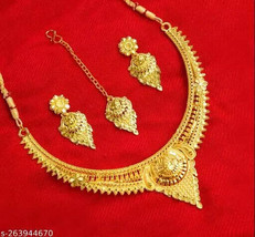 Jawaharat Gold Plated Kundan Necklace tikka and Earrings Jewellery sets B - £15.54 GBP
