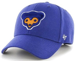 Chicago Cubs MLB &#39;47 MVP Cooperstown Solid Blue Hat Cap Adult Men&#39;s Adjustable - £18.06 GBP