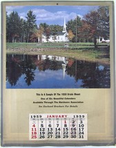 Vtg 1959 Local Hardware Association Wall Calendar Sales Sample Church 13... - $12.51