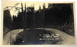 RPPC Curve on the Needles Road, Black Hills, South Dakota, vintage postcard - $14.99
