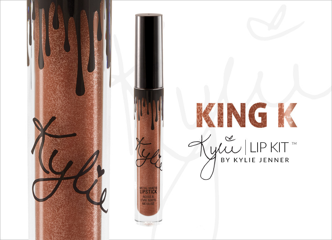 Kylie Lip Kit Metal Matte Lipstick, *King K* by Kylie Jennerr - $20.45