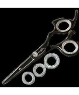 Shark Fin Standard line black shear scissor rstbtbk55 Japan 440A steel c... - $4,359.35 MXN