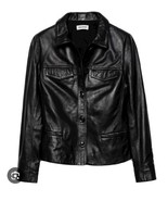 Zadig &amp; Voltaire Liam Perm Leather Jacket Coat Black $698, Sz XS,  NWT! - $555.72 CAD