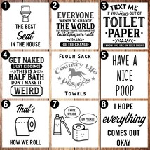 Funny Bathroom Flour Sack Towels - Farmhouse Bath Decor - You Choose Design - £7.18 GBP