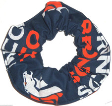 Denver Broncos Blue Fabric Hair Scrunchie Scrunchies by Sherry NFL  Ponytail - £5.50 GBP