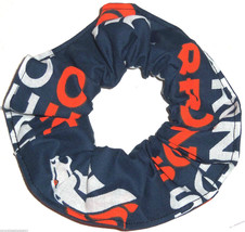 Denver Broncos Blue Fabric Hair Scrunchie Scrunchies by Sherry NFL  Ponytail - £5.62 GBP