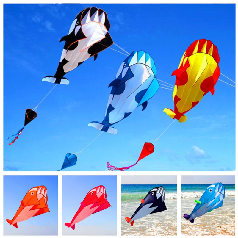 Free shipping dolphin kites flying for children kites inflatable toys ripstop nylon thumb200