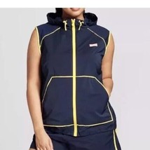 Hooded Water Resistant Windbreaker Vest by Hunter for Target Navy &amp; Yell... - $130.29 MXN