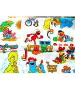 Fabric Sesame Street Friends Vintage 1993; 14&quot; x 18&quot; Squares 5 DIFF Desi... - $11.15 CAD