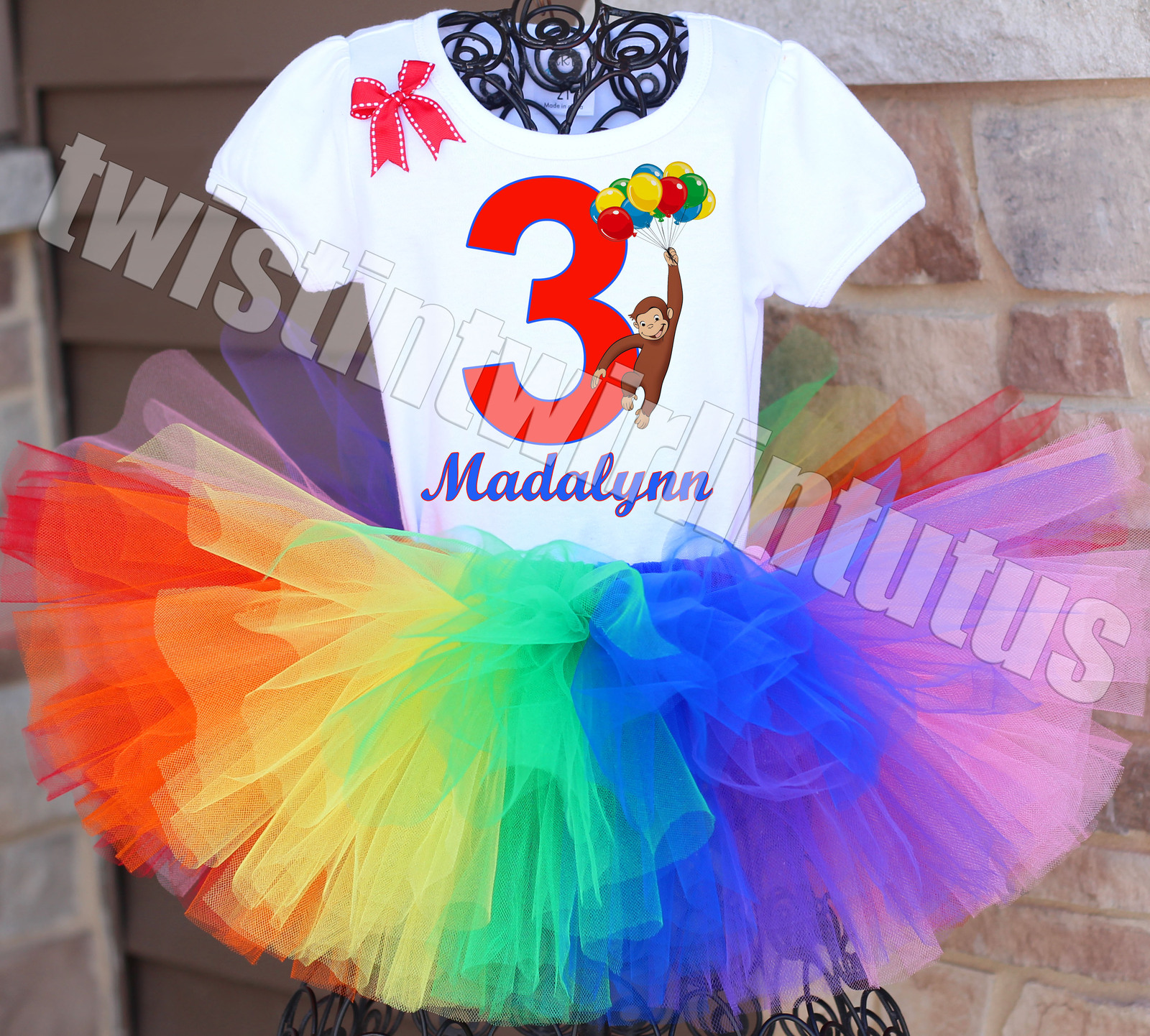 Curious George Birthday Tutu Outfit - $49.99