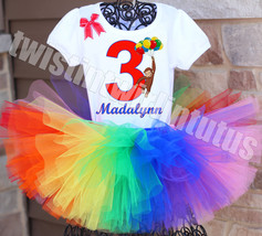 Curious George Birthday Tutu Outfit - £40.08 GBP