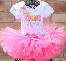 Pink and Gold Birthday Tutu Outfit - $49.99