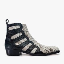 Boss Snake Black & Natural Zip-Up Leather Men Boot Limited Edition image 2