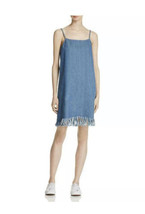 Sadie &amp; Sage Womens Frayed Hem Denim Dress Size:X-Small Color:Blue Denim - £38.80 GBP