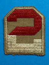 Wwii, U.S. Army, 2ND Army, Patch, Embroidered On Twill, Tan Background, Cl EAN - £7.91 GBP