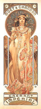 Mucha Moet &amp; Chandon Champagne Poster 12x36 Alphonse Mucha Art Nouveau Ad RARE  - £23.88 GBP