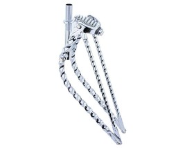CHROME PLATGTED OG LOWRIDER CLASSIC 24&quot; SQUARE TWISTED SPRING FORK 1 INCH - $131.56