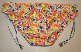 Gianni Bini Size Large TUNNEL TIE PANT Ditzy Floral New Women&#39;s Bikini Bottom - £45.66 GBP