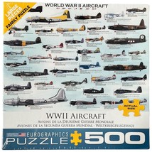 Eurographics World War II Aircraft Jigsaw Puzzle 500 Piece Cardboard Mil... - $217.55 MXN