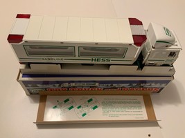 Vintage 1997 Hess Toy Truck With 2 Racecars - $39.99