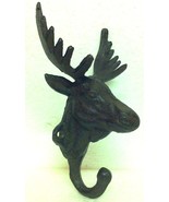 Cast Iron Moose Coat Hanger Single Hook - Log Cabin, Lodge, Hunting, Pri... - €17,48 EUR