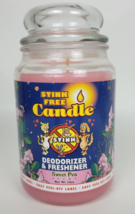 Vtg Unburned Stink Free Candle Deodorizer Freshener Sweet Pea 24oz 165hr 2004 - £26.73 GBP