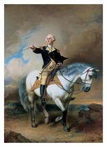 President George Washington Riding Horse With Sword Painting 5X7 Photo - £6.64 GBP