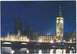 Postcard Houses Of Parliament By Night London England UK - £2.36 GBP