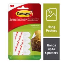3M Command White Poster Strips 1 lb 12 17024ES - $7.95