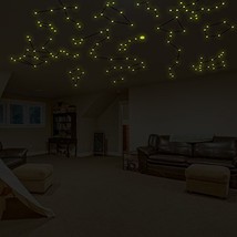 ( 177" x 118") Glowing Vinyl Ceiling Decal Star Map with Color Lines / Glow i... - $312.96
