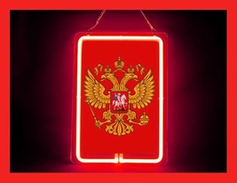 Vintage Coat of arms of Russia Hub Bar Display Advertising Neon Sign - £62.92 GBP