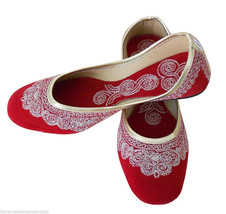 Women Shoes Traditional Indian Handmade Leather Ballerinas Mojari US 5-7.5\ - £28.14 GBP
