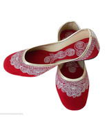Women Shoes Traditional Indian Handmade Leather Ballerinas Mojari US 5-7.5\ - £27.96 GBP
