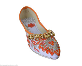 Women Shoes Designer Indian Handmade Mojaries Pointy Flats Jutties US 5 - £28.14 GBP