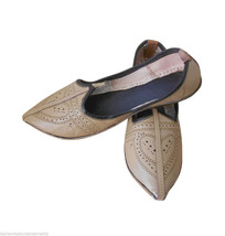 Men Shoes Indian Handmade Rajasthani Mojari Leather Espadrilles Jutties US 7 - £43.90 GBP