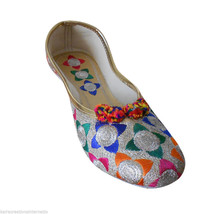 Women Shoes Indian Designer Handmade Mojari Ballerinas Jutties US 6/7 - £30.46 GBP