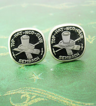 Vietnam Cufflinks US Army Germany Top Hat NCO Club Magician Cane Wand Vintage Ge - £156.38 GBP