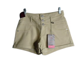 No Boundaries Super Soft Triple Stack Khaki Premium Mid-Rise Shorts Juni... - $12.86