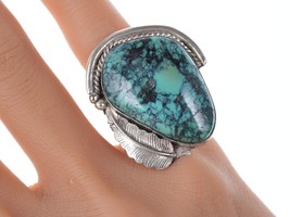 sz6 Vintage Navajo Silver and turquoise ring - $133.65