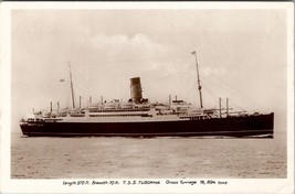 Rppc Ocean Liner Tss Tuscania Cunard Anchor Line Postcard T16 - £15.92 GBP