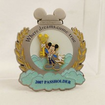 Disney Pin 51976 WDW Annual Passholder Mickey Mouse Where Dreams Come True 2007 - £10.62 GBP