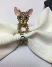KATE SPADE Haute Stuff Chihuahua Dog Ring Size 6 Gold Plated w/ KS Dust ... - £54.66 GBP