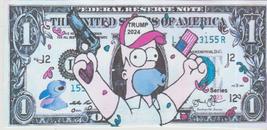 2023 The Simpsons Homer Simpson Stitch Drops in Pro Guns Pro Trump Novelty Bill. - £2.30 GBP