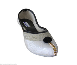 Women Shoes Indian Handmade Wedding Mojari Pointy Flats Jutties US 5.5-8 - £30.01 GBP