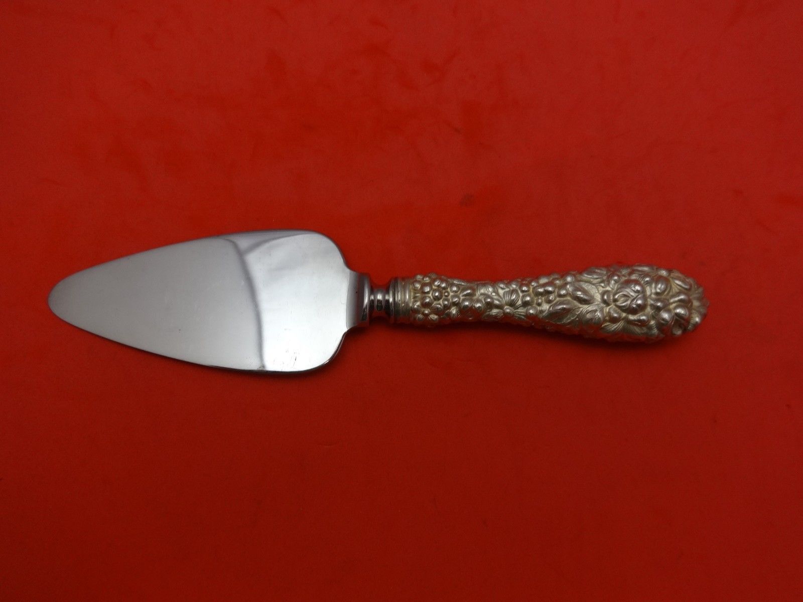 Primary image for Rose by Stieff Sterling Silver Cheese Server HH w/Stainless with Bolster 6 1/4"