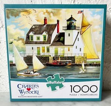 Charles Wysocki Rockland Breakwater Light 1000 Piece Puzzle - Buffalo NEW - £22.37 GBP