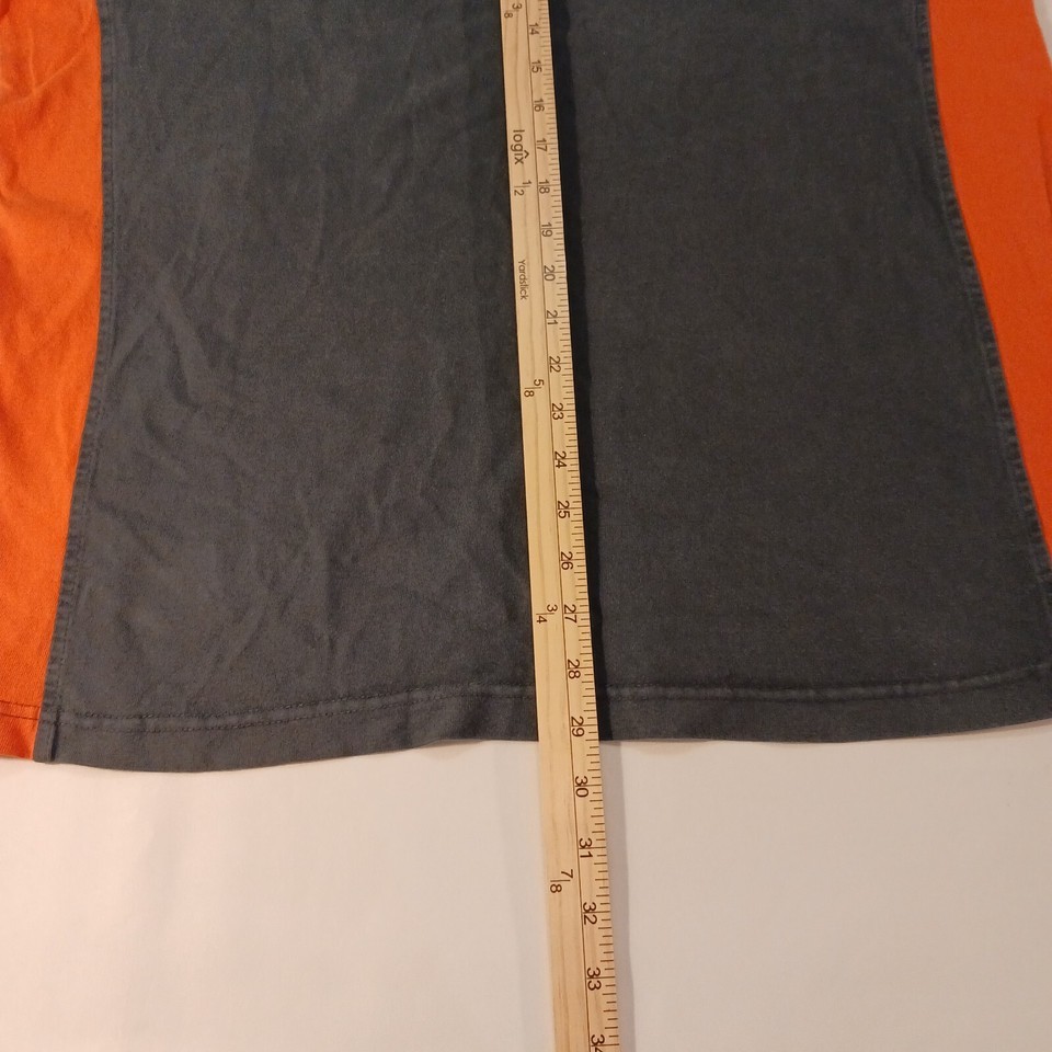NFL Chicago Bears Football Mens Faded Black & Orange T-Shirt Long Sleeve Size XL Item image 7