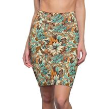 Boho Summer Flower Beach Women's Pencil Skirt - $24.99+