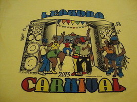 Leandra Carnival 2013 Rap Hip Hop Party Music Dancing Fun Yellow T Shirt L - $16.82