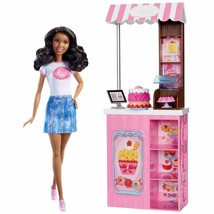 Barbie Careers Bakery Shop Playset with African-American Doll DMM43 - £20.57 GBP